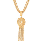 Collier sautoir multi-rangs métal doré à l'or fin - doré Or brillant