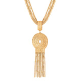 Collier sautoir multi-rangs métal doré à l'or fin - doré Or brillant
