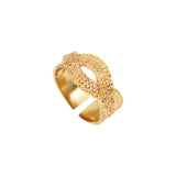 Bague ajustable métal doré à l'or fin - doré Or brillant