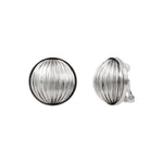 Boucles d'oreilles clips intemporelles perles godron - argenté Argent