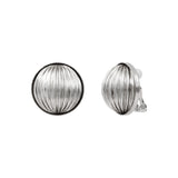 Boucles d'oreilles clips intemporelles perles godron - argenté Argent
