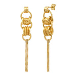 Boucles d'oreilles longues à tiges percées en métal doré Alicudi - doré Dore