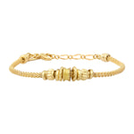 Bracelet fin tressé Alicudi en métal doré tressé perles dorées et émail - doré Dore