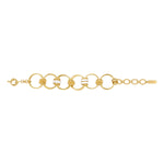 Bracelet anneaux Alicudi en métal doré émail et perles du Japon - blanc Blanc