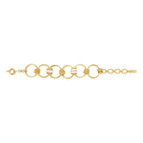 Bracelet anneaux Alicudi en métal doré émail et perles du Japon - blanc Blanc