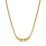 Collier Alicudi en métal doré à l'or fin et anneau émaillé - blanc Blanc