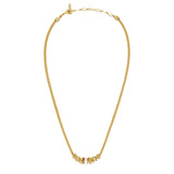 Collier Alicudi en métal doré à l'or fin et anneau émaillé - blanc Blanc