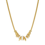 Collier Alicudi en métal doré à l'or fin, perles de verre, perles du Japon et émail - blanc Blanc