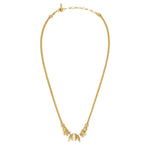 Collier Alicudi en métal doré à l'or fin, perles de verre, perles du Japon et émail - blanc Blanc