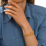 Bracelet anneaux Alicudi en métal doré à l'or fin - doré Dore