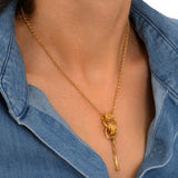 Collier sautoir Alicudi en métal doré à l'or fin - doré Dore