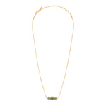 Collier pendentif réglable Avola perles en quartz teinté - vert Vert
