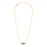 Collier pendentif réglable Avola perles en quartz teinté - vert Vert