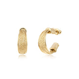 Petites boucles d'oreilles créoles Tess en métal doré à l'or fin Dore