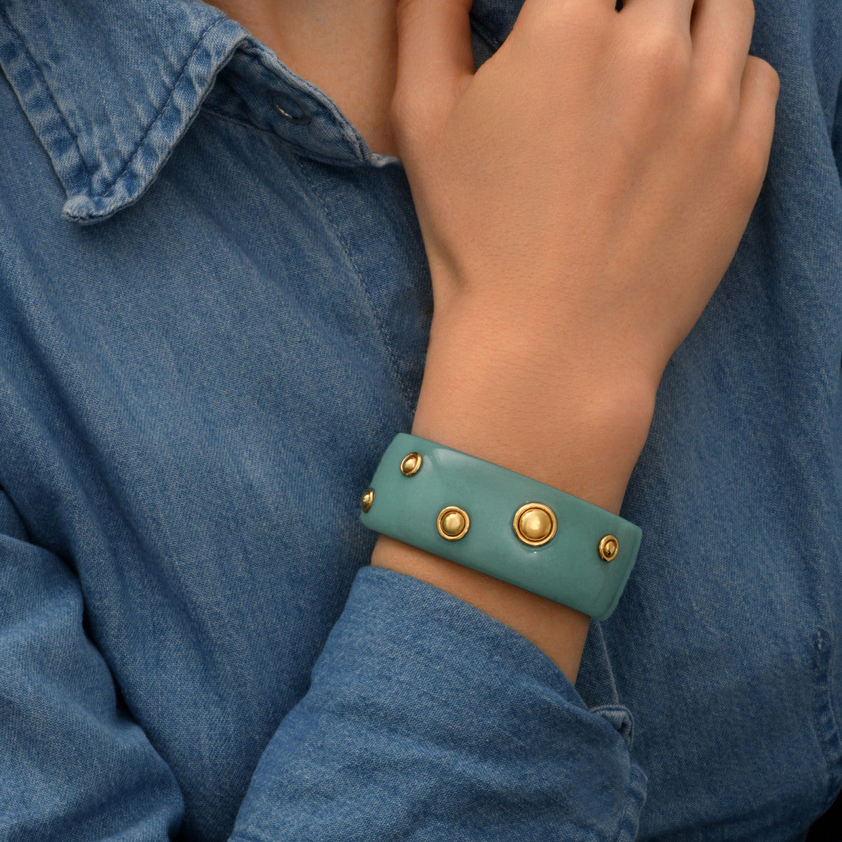 Bracelet manchette Masseria M en résine - turquoise Turquoise