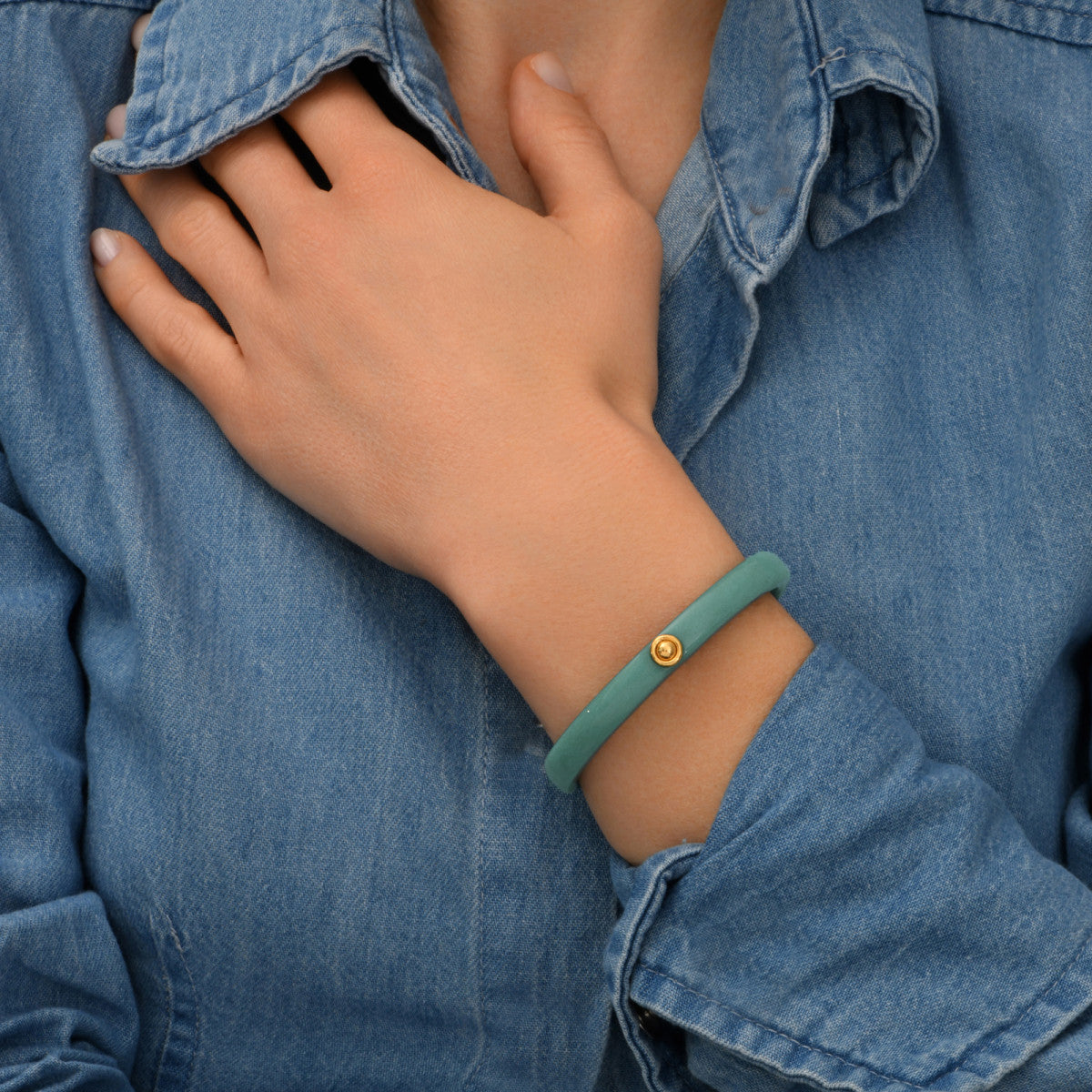 Bracelet jonc Masseria M en résine - turquoise Turquoise