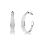 Boucles d'oreilles créoles Tess en métal argenté Argent