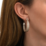 Boucles d'oreilles créoles Tess en métal argenté Argent