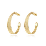 Boucles d'oreilles créoles Tess en métal doré à l'or fin Dore