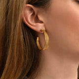 Boucles d'oreilles créoles Tess en métal doré à l'or fin Dore