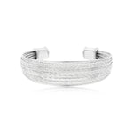 Bracelet jonc large Tess en métal argenté ajustable médium Argent