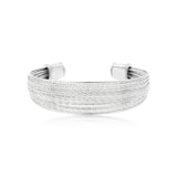 Bracelet jonc large Tess en métal argenté ajustable médium Argent