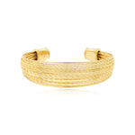 Bracelet jonc large Tess en métal doré ajustable médium Dore