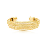Bracelet jonc large Tess en métal doré ajustable médium Dore
