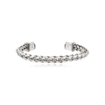 Jonc ajustable Tess en maillons de métal argenté Argent