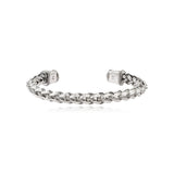 Jonc ajustable Tess en maillons de métal argenté Argent