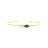 Bracelet jonc Lhassa en métal doré et nacre paua - vert Nacre vert