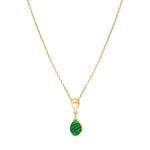 Collier pendentif Lhassa en métal doré et nacre paua - vert Nacre vert