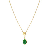Collier pendentif Lhassa en métal doré et nacre paua - vert Nacre vert