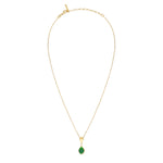 Collier pendentif Lhassa en métal doré et nacre paua - vert Nacre vert