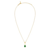 Collier pendentif Lhassa en métal doré et nacre paua - vert Nacre vert