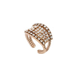 Bague ajustable Precious cristaux Prestige taille M - blanc perlé Perle