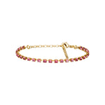 Bracelet chaînette un rang de cristaux Prestige - rose Vert rose