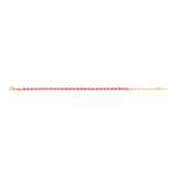 Bracelet chaînette un rang de cristaux Prestige - rose Vert rose