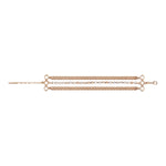 Bracelet chaînette 3 rangs cristaux Prestige - blanc Perle