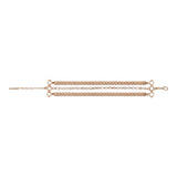 Bracelet chaînette 3 rangs cristaux Prestige - blanc Perle