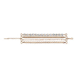 Bracelet chaînette 4 rangs cristaux Prestige - blanc Perle