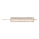 Bracelet chaînette 4 rangs cristaux Prestige - blanc Perle