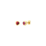 Boucles d'oreilles percées Lhassa en métal doré et nacre - rouge Nacre vert