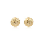 Boucles d'oreilles à tiges percées Lucy en métal doré à l'or fin - doré Blanc