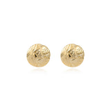 Boucles d'oreilles à tiges percées Lucy en métal doré à l'or fin - doré Blanc