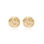 Boucles d'oreilles clips rondes Lucy en métal doré à l'or fin - doré Blanc
