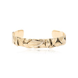 Bracelet jonc ajustable Lucy en métal doré à l'or fin - doré Blanc