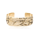 Bracelet manchette ajustable Lucy en métal doré à l'or fin - doré Blanc
