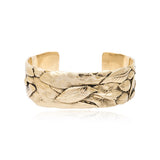 Bracelet manchette ajustable Lucy en métal doré à l'or fin - doré Blanc
