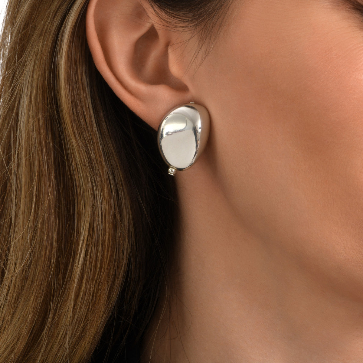 Boucles d'oreilles clips Loulou en métal argenté - argent Argent